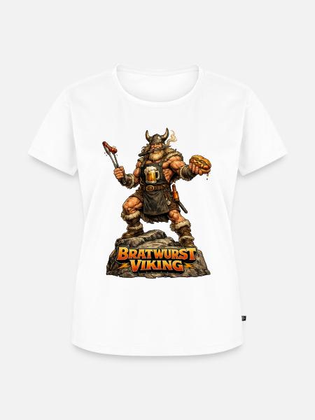 Bratwurst Viking - Frauen Premium Bio T-Shirt - Weiß