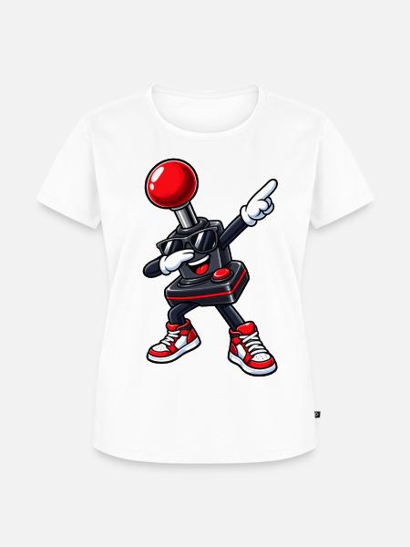 Dabbing Retro Joystick – Gaming Nostalgie - Frauen Premium Bio T-Shirt - Weiß