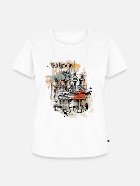 Berlin Art Collage - Frauen Premium Bio T-Shirt - Weiß