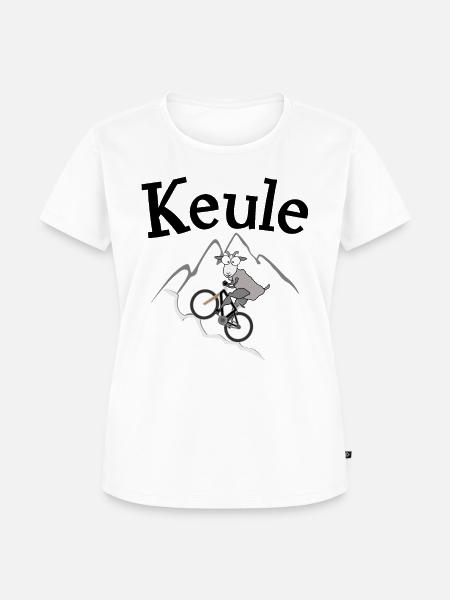MTB Keule Bergziege - Frauen Premium Bio T-Shirt - Weiß