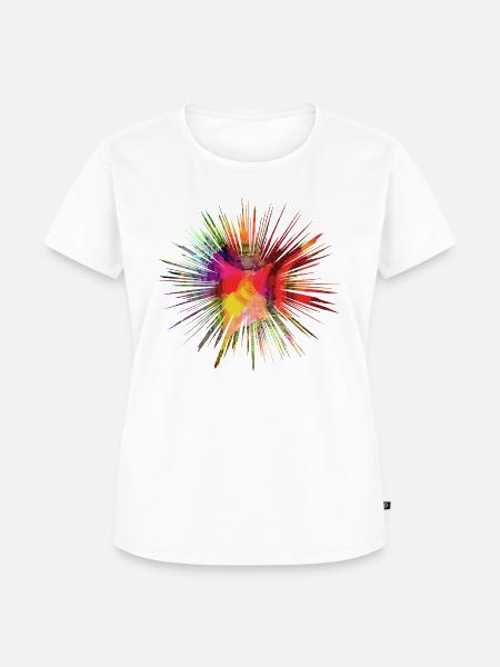 Rainbow star - Regenbogen Stern - Frauen Premium Bio T-Shirt - Weiß