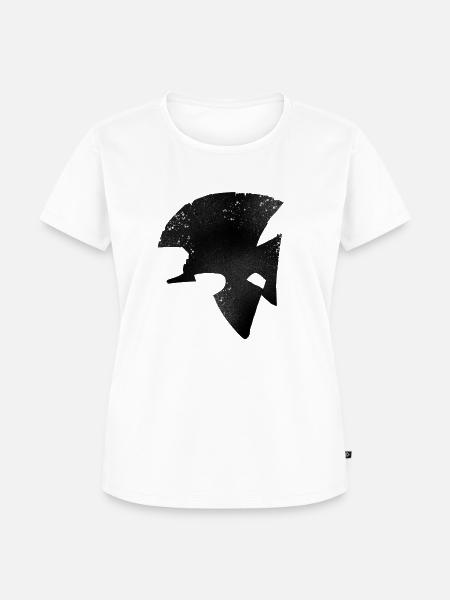 Schwarzer Helm eines Römers - Frauen Premium Bio T-Shirt - Weiß