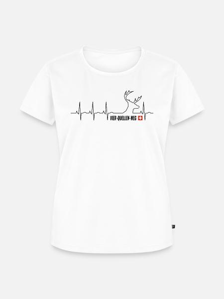 Vier-Quellen-Weg - Frauen Premium Bio T-Shirt - Weiß