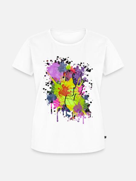 splatter heads - Frauen Premium Bio T-Shirt - Weiß