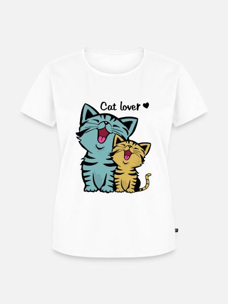 Katzenliebhaber - Frauen Premium Bio T-Shirt - Weiß