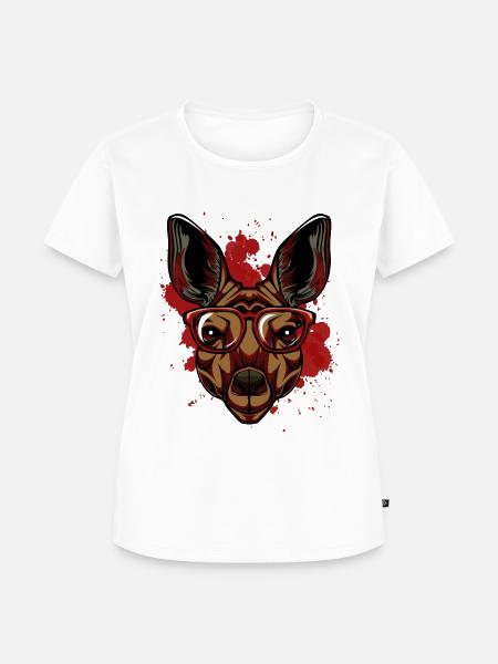 Känguru - Frauen Premium Bio T-Shirt - Weiß