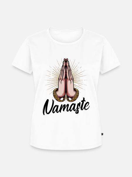 Yoga - Frauen Premium Bio T-Shirt - Weiß