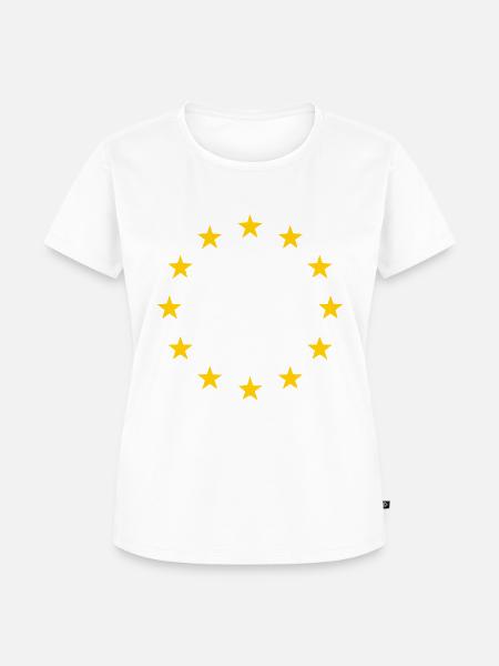 Eu flagge - Frauen Premium Bio T-Shirt - Weiß