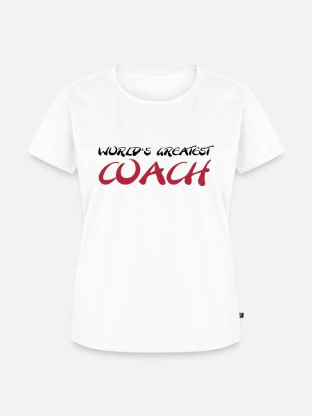 World's greatest Coach - Frauen Premium Bio T-Shirt - Weiß