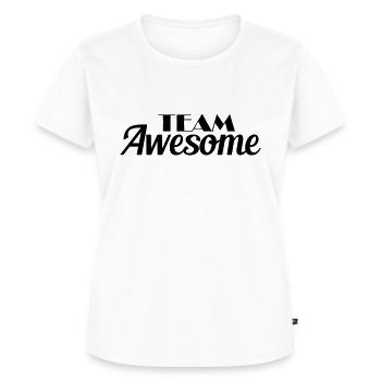 Team Awesome - Women's Premium Organic T-shirt - white - Front - AI Model Female 172 dark (172cm)