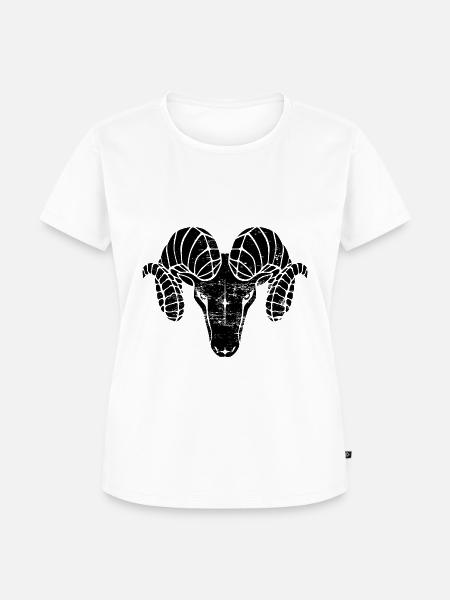 Widder used look - schwarz - Frauen Premium Bio T-Shirt - Weiß