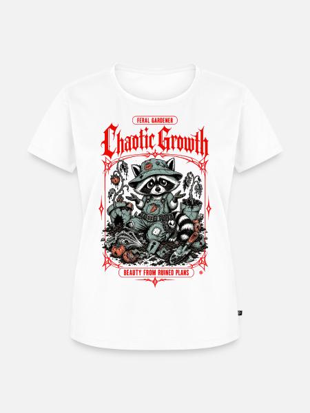 Feral Gardener Organic Gardening - Frauen Premium Bio T-Shirt - Weiß