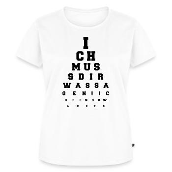 Ich bin Schwanger Sehtest Werdende Mutter - Frauen Premium Bio T-Shirt - Weiß - Vorne - AI Model Female 172 dark (172cm)