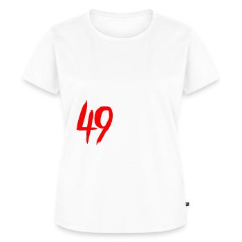 50 years 50th birthday middle finger gift - Women's Premium Organic T-shirt - white - Front - AI Model Female 172 dark (172cm)