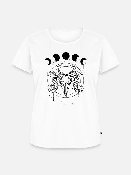 Occult Devil Grunge Gothic Aesthetic - Frauen Premium Bio T-Shirt - Weiß
