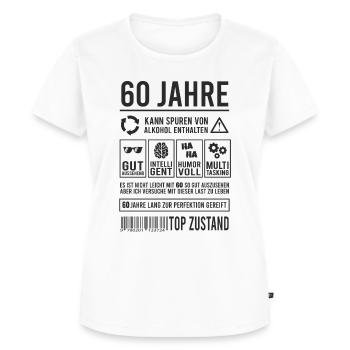 60. Geburtstag Lustig 60 Jahre Perfektion - Frauen Premium Bio T-Shirt - Weiß - Vorne - AI Model Female 172 dark (172cm)