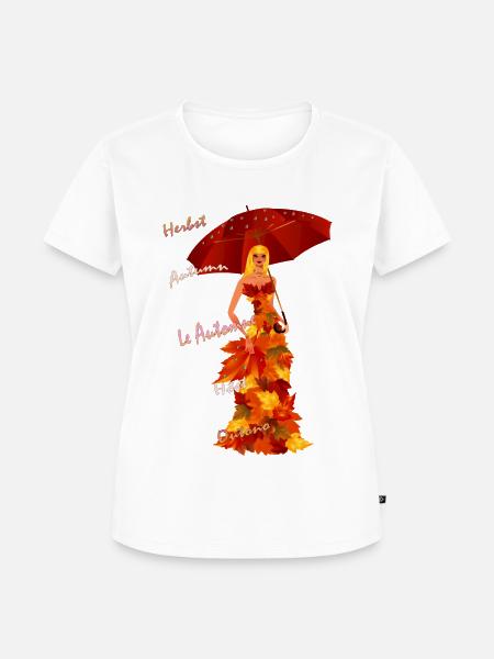 Herbst - Frauen Premium Bio T-Shirt - Weiß