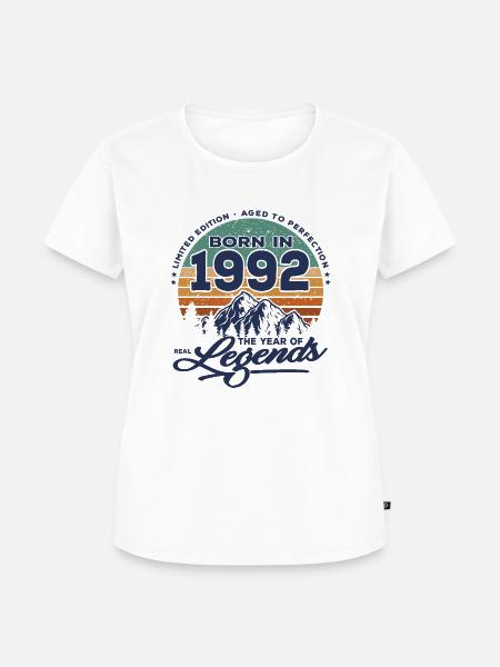 Legenden werden 1992 geboren - Frauen Premium Bio T-Shirt - Weiß