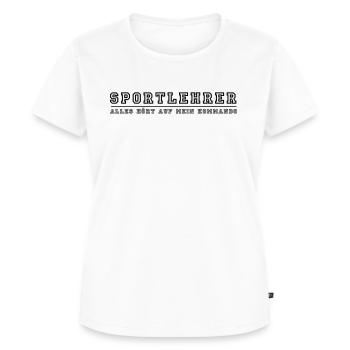 Sportlehrer der Kommandant - Frauen Premium Bio T-Shirt - Weiß - Vorne - AI Model Female 172 dark (172cm)