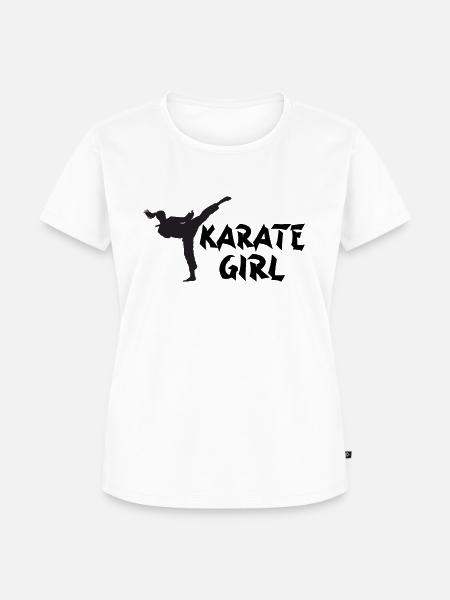 Karate Girl - Frauen Premium Bio T-Shirt - Weiß