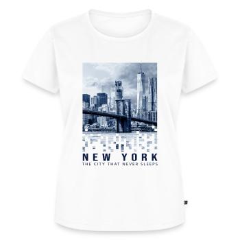 New York City Freiheitsstatue USA Souvenir NYC - Frauen Premium Bio T-Shirt - Weiß - Vorne - AI Model Female 172 dark (172cm)
