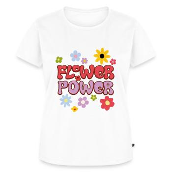 Flower Power - T-shirt Premium bio Femme - blanc - Devant - AI Model Female 172 dark (172cm)