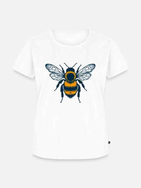 Bee Emblem - Frauen Premium Bio T-Shirt - Weiß