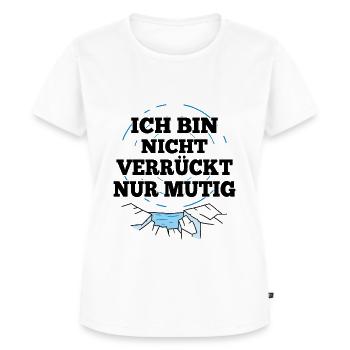 Eisbaden Spruch Eisschwimmer Sonnenbaden Eisbader - Frauen Premium Bio T-Shirt - Weiß - Vorne - AI Model Female 172 dark (172cm)
