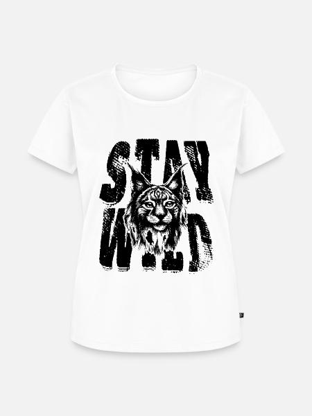 BLEIB WILD - Frauen Premium Bio T-Shirt - Weiß