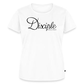 Disciple de Jésus en Noir - T-shirt Premium bio Femme - blanc - Devant - AI Model Female 172 dark (172cm)