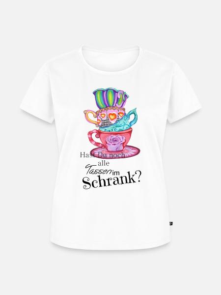 Crazy Tassen - Frauen Premium Bio T-Shirt - Weiß