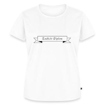 Endlich Diplom - Frauen Premium Bio T-Shirt - Weiß - Vorne - AI Model Female 172 dark (172cm)