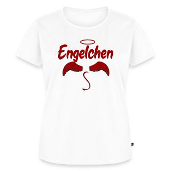 Engel Teufel Kostüm Karneval Outfit Engelchen - Frauen Premium Bio T-Shirt - Weiß - Vorne - AI Model Female 172 dark (172cm)