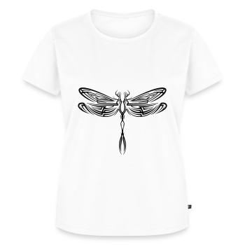 Dragon Fly Dragonfly Tribal Tattoo - Women's Premium Organic T-shirt - white - Front - AI Model Female 172 dark (172cm)