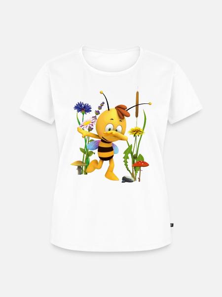 Biene Maja Willi Dabbing - Frauen Premium Bio T-Shirt - Weiß