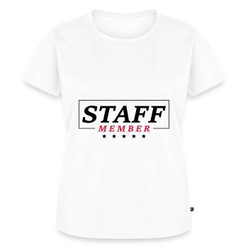 staff member - T-shirt Premium bio Femme - blanc - Devant - AI Model Female 172 dark (172cm)