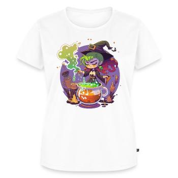 Kessel-Gebräu - Frauen Premium Bio T-Shirt - Weiß - Vorne - AI Model Female 172 dark (172cm)