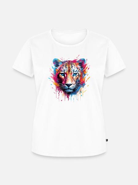 Leopard Krafttier - Frauen Premium Bio T-Shirt - Weiß
