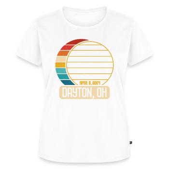 Éclipse solaire totale Ohio Dayton 28 avril 2024Dayt - T-shirt Premium bio Femme - blanc - Devant - AI Model Female 172 dark (172cm)