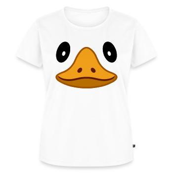 Gänsegesicht faules Halloween Kostüm Gänsegesichts - Frauen Premium Bio T-Shirt - Weiß - Vorne - AI Model Female 172 dark (172cm)