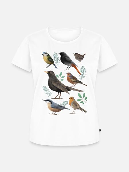 Kleine Vogelkunde - Frauen Premium Bio T-Shirt - Weiß
