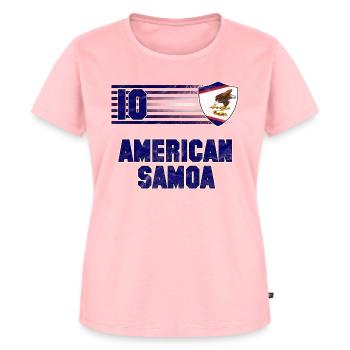 American Samoa Soccer Team - Women's Premium Organic T-shirt - rose - Front - AI Model Female 172 dark (172cm)
