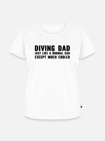 Diver Dad Underwater Diving Dad - Frauen Premium Bio T-Shirt - Weiß