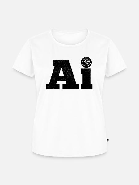 Funny Ai Artificial Intelligence - Frauen Premium Bio T-Shirt - Weiß