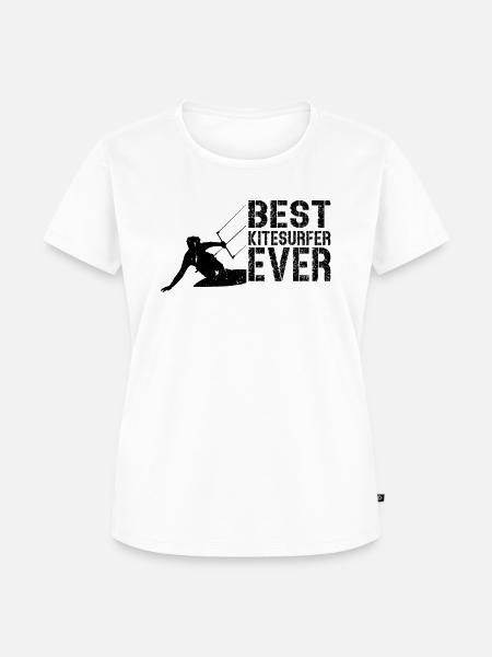 Kiteboarding Kitesurfer Kitesurfing - Best - Frauen Premium Bio T-Shirt - Weiß