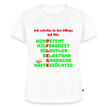 Gesundheitswesen - Pflege - Krankenhaus - Geschenk - Frauen Premium Bio T-Shirt - Weiß - Vorne - AI Model Female 172 dark (172cm)