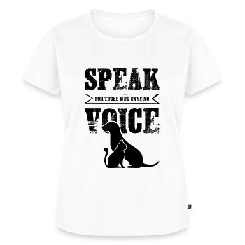 hund katze tierschutz - Frauen Premium Bio T-Shirt - Weiß - Vorne - AI Model Female 172 dark (172cm)