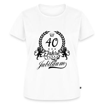 40 Zahl Kranz - Frauen Premium Bio T-Shirt - Weiß - Vorne - AI Model Female 172 dark (172cm)