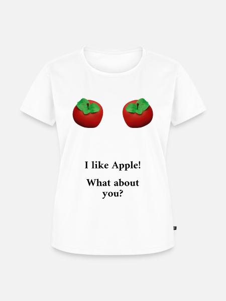 i like apple - Frauen Premium Bio T-Shirt - Weiß