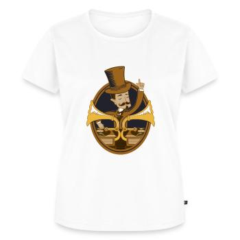 Retro dj vintage - T-shirt Premium bio Femme - blanc - Devant - AI Model Female 172 dark (172cm)